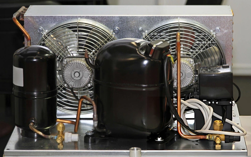 نمایی از کمپرسور یخچال