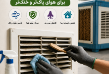 تمیز کردن دریچه کولر آبی