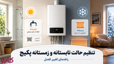 حالت تابستانه و زمستانه پکیج