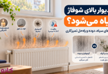 سیاه شدن دیوار بالای رادیاتور