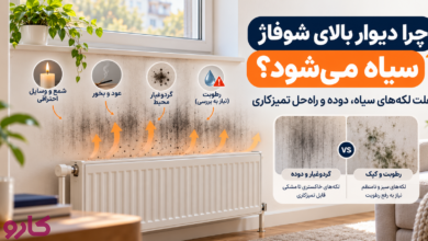 سیاه شدن دیوار بالای رادیاتور
