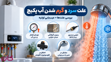 علت سرد و گرم شدن آب پکیج